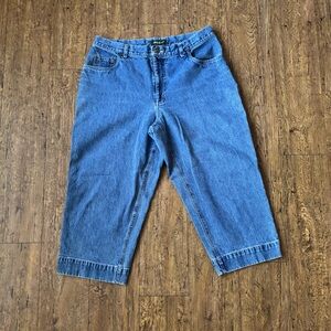 Eddie Bauer Petite Capri Denim Blue Jeans Size 14P